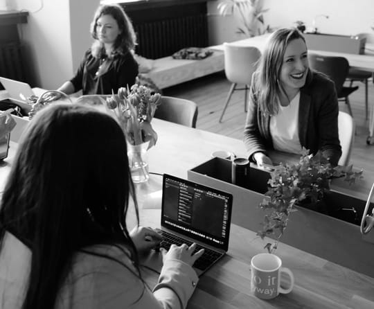 image of 3 women working