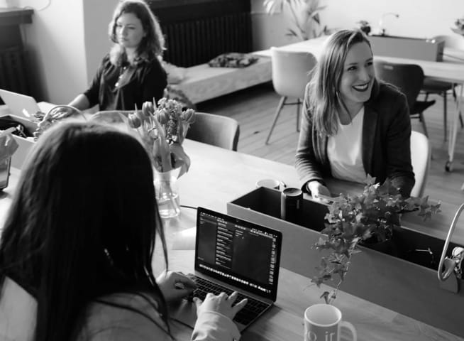 image of 3 women working